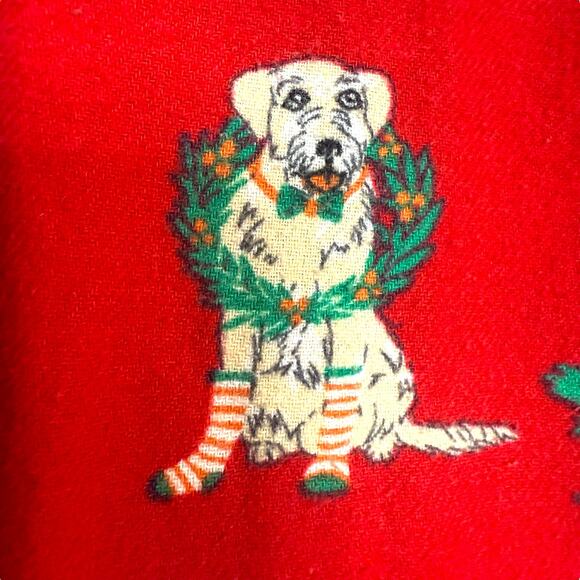 Old Navy Red Flannel Christmas theme PJ pants with dogs & cats Size XS - Picture 2 of 6